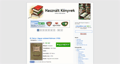 Desktop Screenshot of hasznalt-konyvek.hu